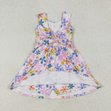 GSD2113 Flower Pink Yoga Girl's Dress Onesie