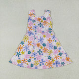 GSD2113 Flower Pink Yoga Girl's Dress Onesie