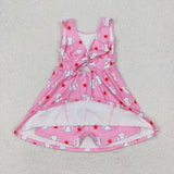 GSD2135 Baseball Star Pink Yoga Girl's Dress Onesie