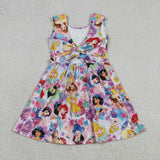 GSD2136 Cartoon Princess Flower Yoga Girl's Dress Onesie