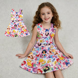 GSD2136 Cartoon Princess Flower Yoga Girl's Dress Onesie