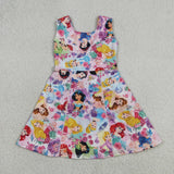 GSD2136 Cartoon Princess Flower Yoga Girl's Dress Onesie