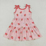 GSD2159 Strawberry Flower Pink Girl's Dress