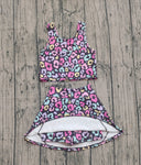 Preorder Samples GSD2176 Colorful Leopard Yoga Girls Skorts Set