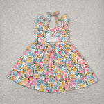 GSD2207 Garden Flower Floral Yellow Girl's Dress