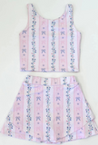 Preorder Samples GSD2216 Bows Flower Pink Yoga Girls Skorts Set