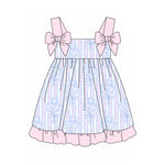 Preorder 04.01 GSD2264 Flower Purple Pink Girl's Dress