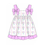 Preorder 04.01 GSD2265 Flower Purple Pink Girl's Dress