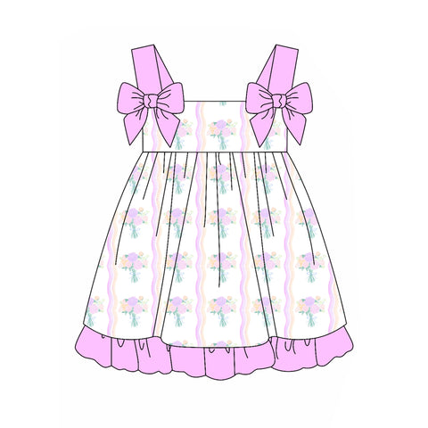 Preorder 04.01 Flower Purple Pink Girl's Dress