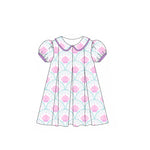 Preorder 04.01 GSD2266 Shell Bows Purple Pink Girl's Dress