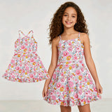 GSD2278 Flower Pink Yoga Girl's Dress Onesie