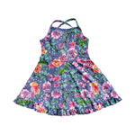 Preorder GSD2279 Flower Purple Yoga Girl's Dress Onesie