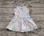 Preorder GSD2281 Flower Mint Yoga Girl's Dress Onesie