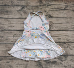 Preorder GSD2281 Flower Mint Yoga Girl's Dress Onesie