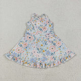 GSD2281 Flower Mint Yoga Girl's Dress Onesie