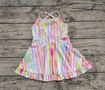 Preorder GSD2288 Colorful Bows Yoga Girl's Dress Onesie
