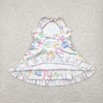 GSD2289 Coquette Bows Yoga Girl's Dress Onesie