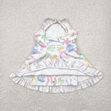 GSD2289 Coquette Bows Yoga Girl's Dress Onesie