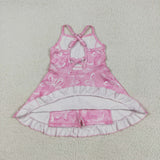 GSD2292 Butterfly Pink Yoga Girl's Dress Onesie