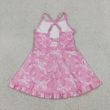 GSD2292 Butterfly Pink Yoga Girl's Dress Onesie