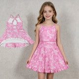 GSD2292 Butterfly Pink Yoga Girl's Dress Onesie