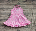 Preorder GSD2292 Butterfly Pink Yoga Girl's Dress Onesie