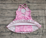 Preorder GSD2292 Butterfly Pink Yoga Girl's Dress Onesie