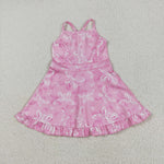 GSD2292 Butterfly Pink Yoga Girl's Dress Onesie