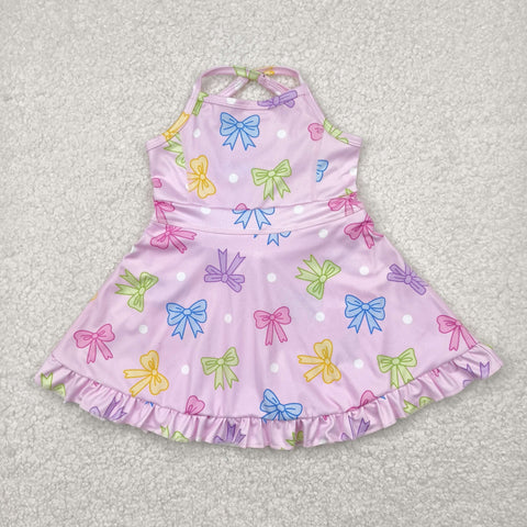 GSD2294 Coquette Bows Pink Yoga Girl's Dress Onesie
