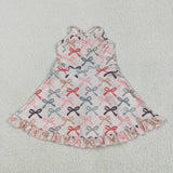 GSD2296 Coquette Bows Yoga Girl's Dress Onesie