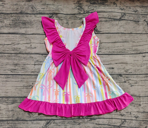 Preorder GSD2322 Coquette Bows Colorful Stripe Girl's Dress