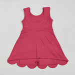 GSD2352 Pink Solid Color Yoga Girl's Dress Onesie