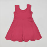 GSD2352 Pink Solid Color Yoga Girl's Dress Onesie