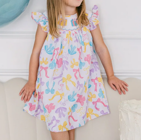 Preorder 04.12 GSD2367 Colorful Bows Gift Girl's Dress