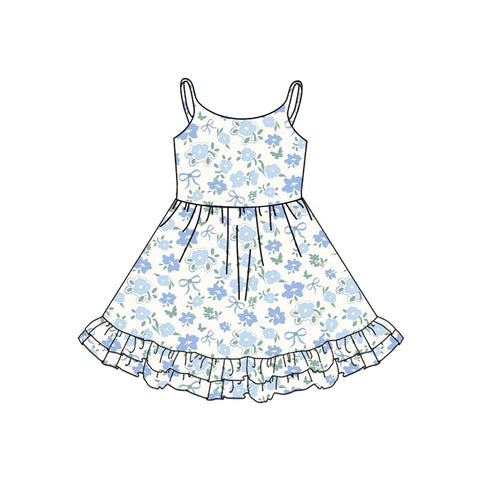 Preorder 04.14 Flower Blue Girl's Dress