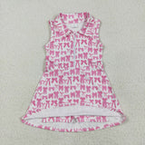 GSD2379 Coquette Bows Pink Yoga Girl's Dress Onesie