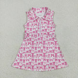 GSD2379 Coquette Bows Pink Yoga Girl's Dress Onesie