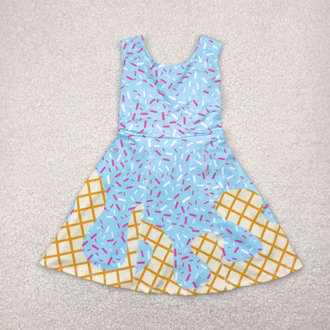 GSD2380 Summer Ice cream Yoga Girl's Dress Onesie