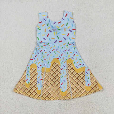 GSD2415 Summer Ice cream Yoga Girl's Dress Onesie