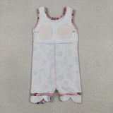 GSD2491 Castle Cartoon Princess Pink Scallop Edge Yoga Girl's Dress Onesie