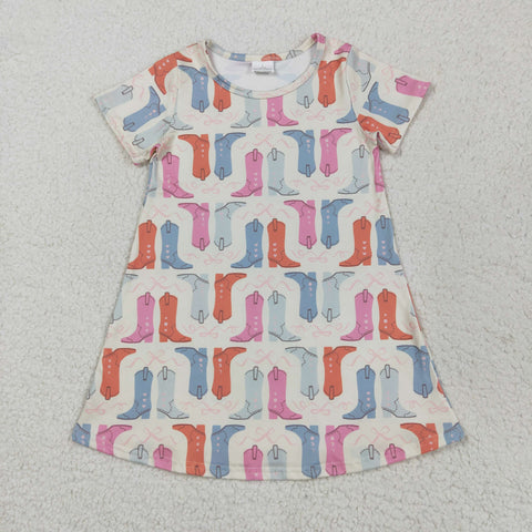 GSD2497 Cowgirl Bows Girl's Dress
