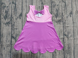 Preorder Samples GSD2518 Purple Princess Scallop Edge Girl's Dress