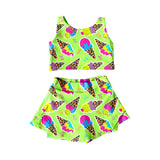 Preorder Samples GSD2520 Ice cream Bows Yoga Girls Skorts Set