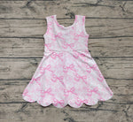 Preorder Samples GSD2572 Coquette Bows Cute Pink Yoga Girl's Dress Onesie