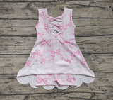 Preorder Samples GSD2572 Coquette Bows Cute Pink Yoga Girl's Dress Onesie