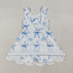 GSD2587 Flower Bows Yoga Girl's Dress Onesie