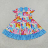 GSD2610 Colorful Watercolor Girl's Dress