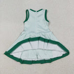 GSD2632 Green Plaid Sports Yoga Girl's Dress Onesie