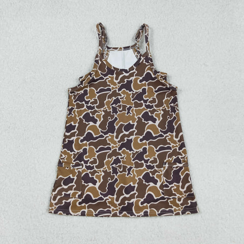 GSD2722 Hunting Camo Tennis Athletic Yoga Girl's Dress