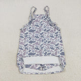 GSD2723 Hunting Camo Tennis Athletic Yoga Girl's Dress Jumpsuit